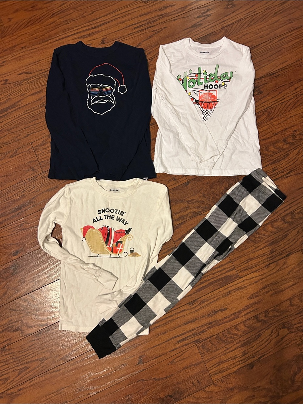 Boys clothing Xmas bundle. Shirts L PJs XL. Gap/Old Navy